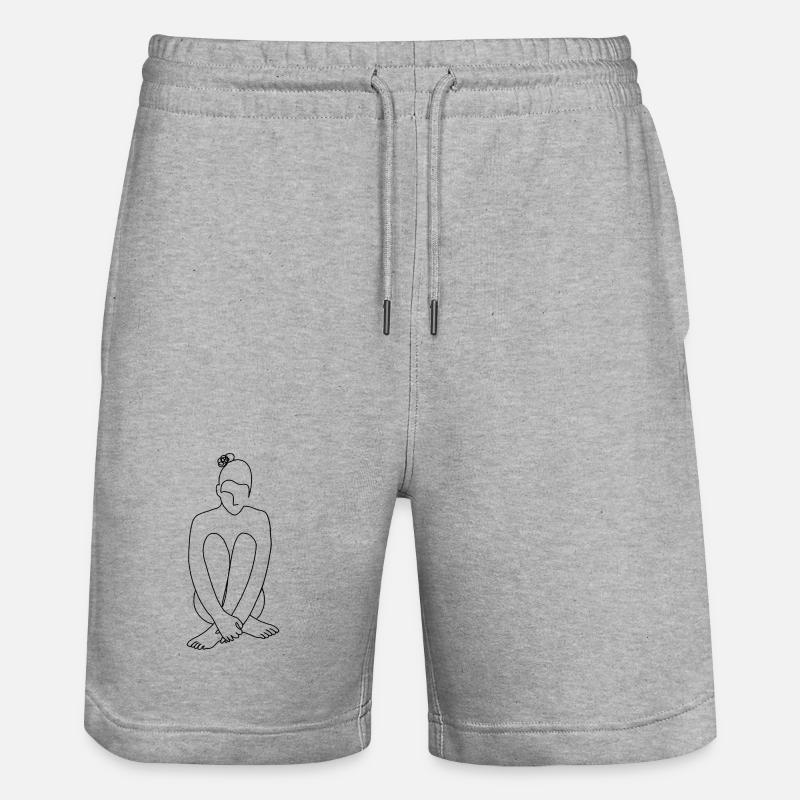 Dedans - Short de jogging bio TRAINER Stanley/Stella unisexe - gris chiné