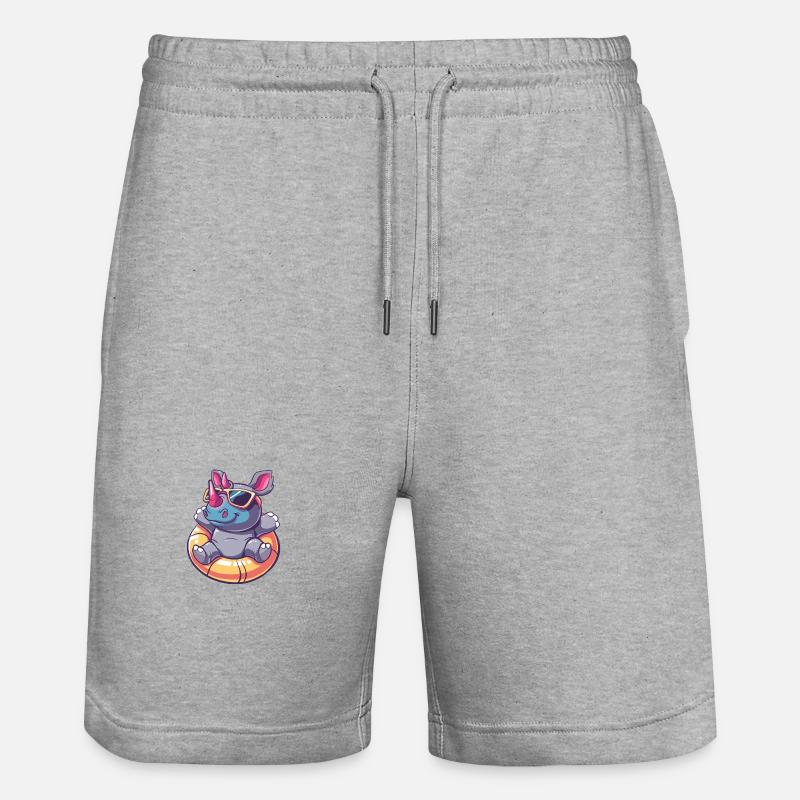 Rhino Bande dessinée Cool - Short de jogging bio TRAINER Stanley/Stella unisexe - gris chiné