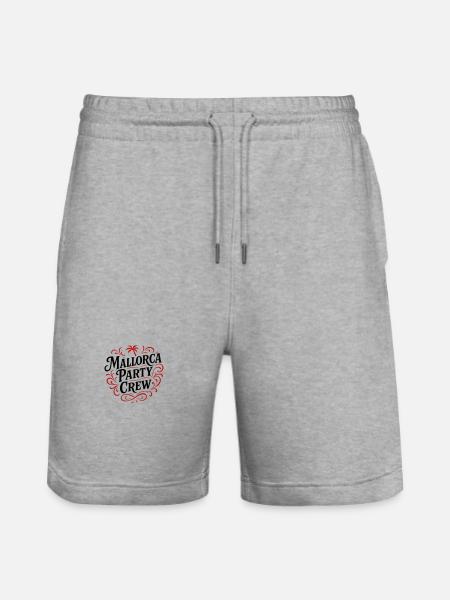 Mallorca Party Crew - Stanley/Stella Trainer Unisex Organic Jogging Shorts - heather grey