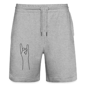 Diable 2 - Short de jogging bio TRAINER Stanley/Stella unisexe - gris chiné - Devant - Nik (191cm) & Marisol (170cm)