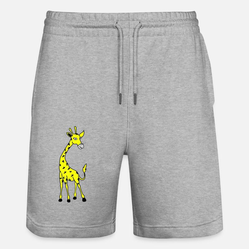 Girafe 02 - Short de jogging bio TRAINER Stanley/Stella unisexe - gris chiné