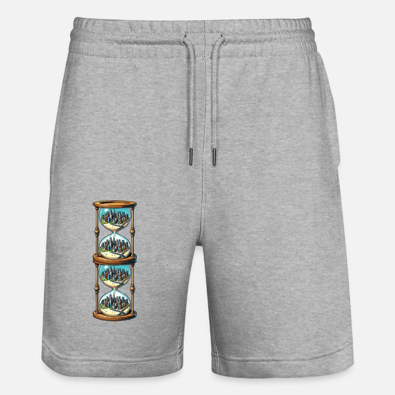 La ville du sablier 2 - Short de jogging bio TRAINER Stanley/Stella unisexe - gris chiné