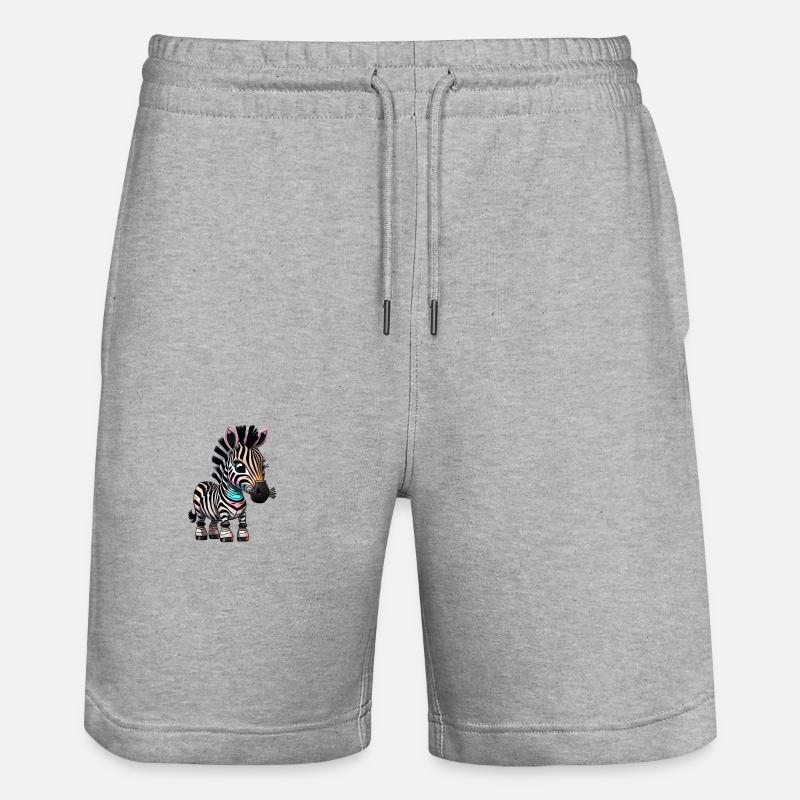 Robot zèbre - Short de jogging bio TRAINER Stanley/Stella unisexe - gris chiné