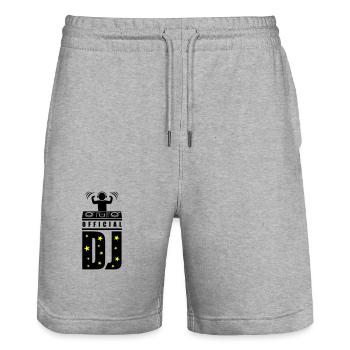 DJ Turntables Disc Jockey Party - Stanley/Stella Trainer Unisex Organic Jogging Shorts - heather grey - Front - Nik (191cm) & Marisol (170cm)