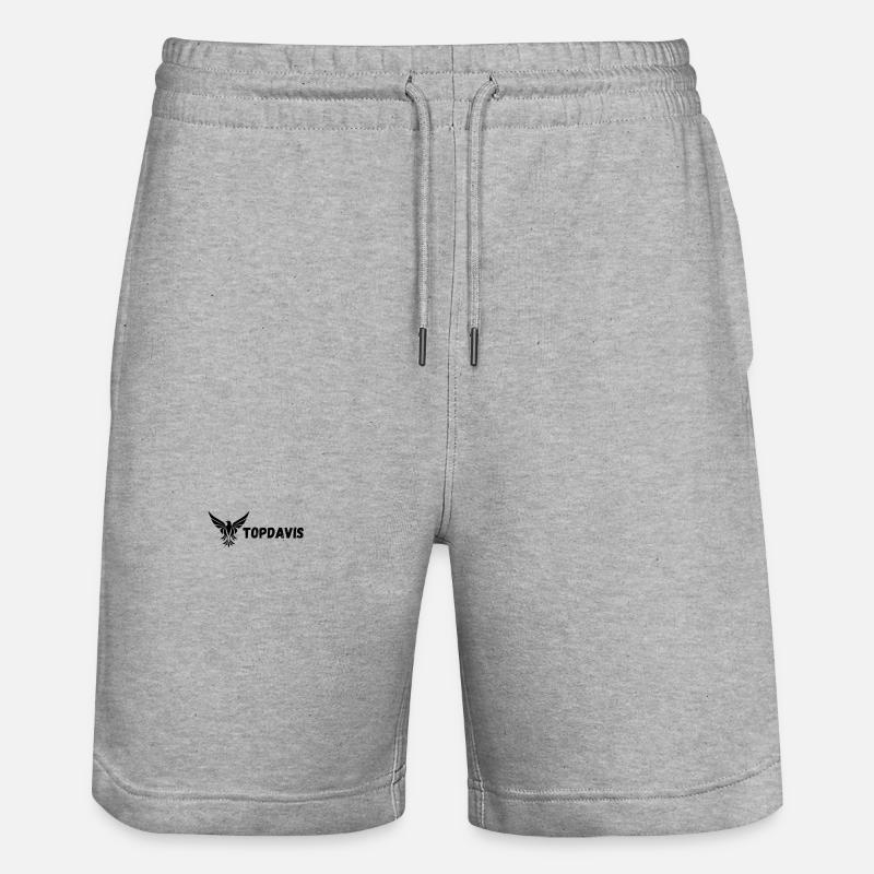 Topdavis Logo - Stanley/Stella Unisex Bio Joggingshorts Trainer  - Grau meliert