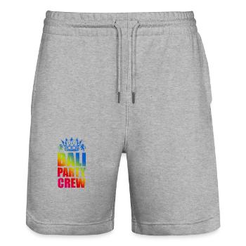 Dicton de l’équipe de la fête de Bali - Short de jogging bio TRAINER Stanley/Stella unisexe - gris chiné - Devant - Nik (191cm) & Marisol (170cm)