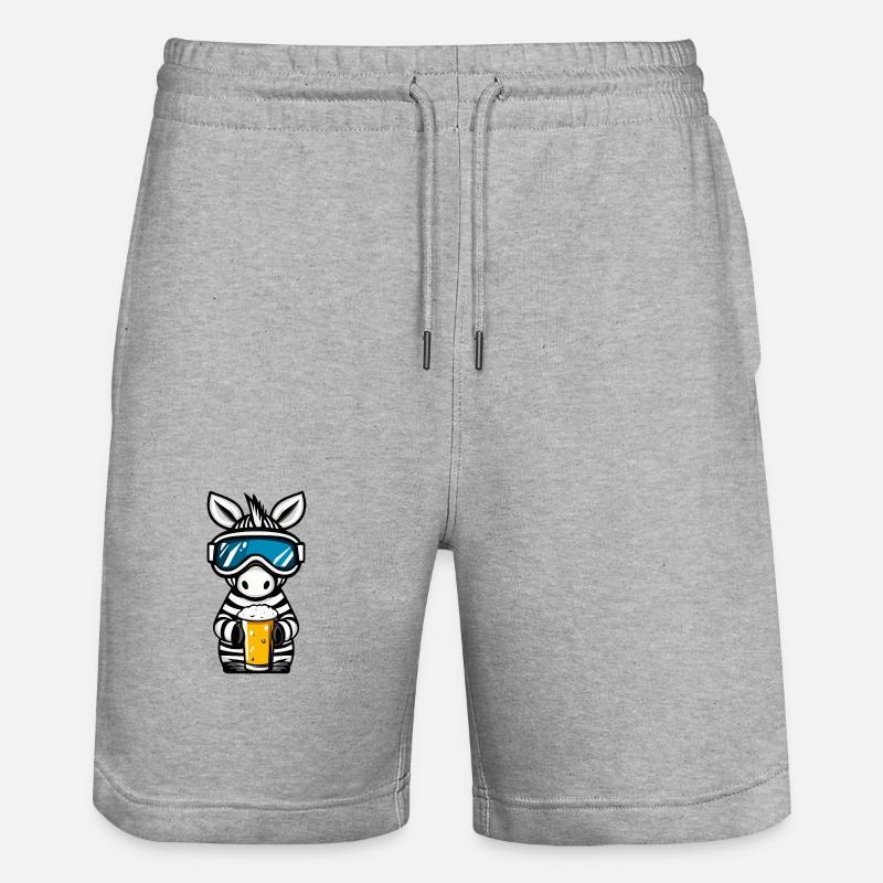 Bière Zebra Ski - Short de jogging bio TRAINER Stanley/Stella unisexe - gris chiné