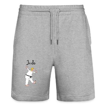 Judo - judo - Short de jogging bio TRAINER Stanley/Stella unisexe - gris chiné - Devant - Nik (191cm) & Marisol (170cm)