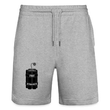 Sieben brennende Dynamitstangen - Stanley/Stella Unisex Bio Joggingshorts Trainer  - Grau meliert - Vorne - Nik (191cm) & Marisol (170cm)