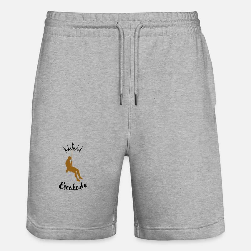 Schwebender Kletterer - Stanley/Stella Unisex Bio Joggingshorts Trainer  - Grau meliert
