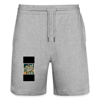 Eigentumsfreischaltung - Stanley/Stella Unisex Bio Joggingshorts Trainer  - Grau meliert - Vorne - Nik (191cm) & Marisol (170cm)