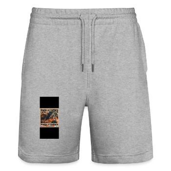 Rauch und Gegengift - Stanley/Stella Unisex Bio Joggingshorts Trainer  - Grau meliert - Vorne - Nik (191cm) & Marisol (170cm)