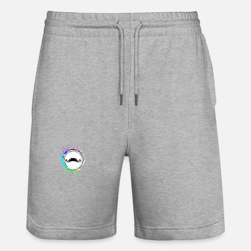 Symbole de la moustache - Short de jogging bio TRAINER Stanley/Stella unisexe - gris chiné