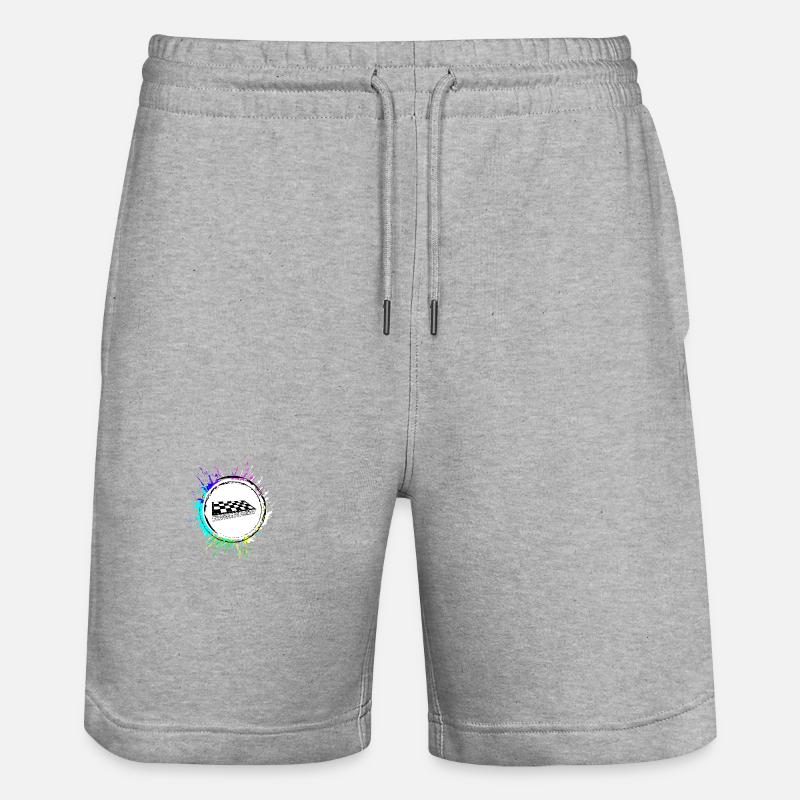 Symbole en damier - Short de jogging bio TRAINER Stanley/Stella unisexe - gris chiné