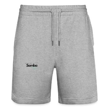 Saveur de samba brésilienne - Short de jogging bio TRAINER Stanley/Stella unisexe - gris chiné - Devant - Nik (191cm) & Marisol (170cm)