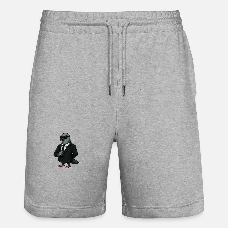 Colombe espionne - Short de jogging bio TRAINER Stanley/Stella unisexe - gris chiné