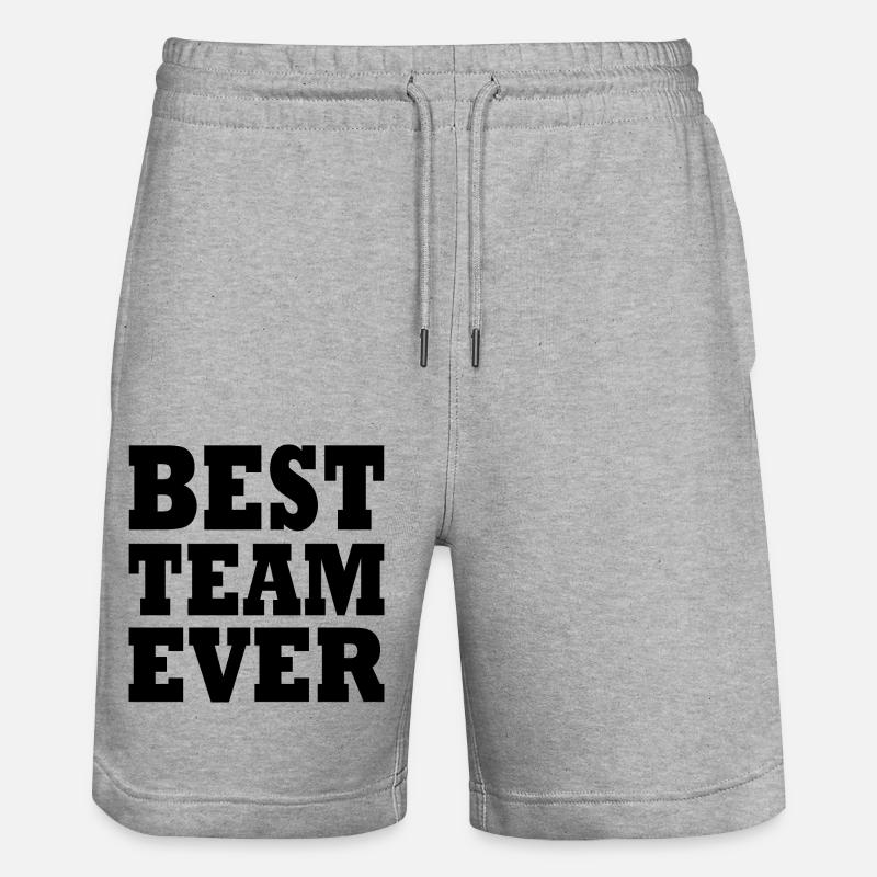 Best team ever - Short de jogging bio TRAINER Stanley/Stella unisexe - gris chiné