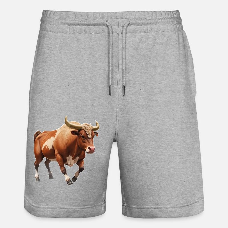 Stier - Stanley/Stella Unisex Bio Joggingshorts Trainer  - Grau meliert