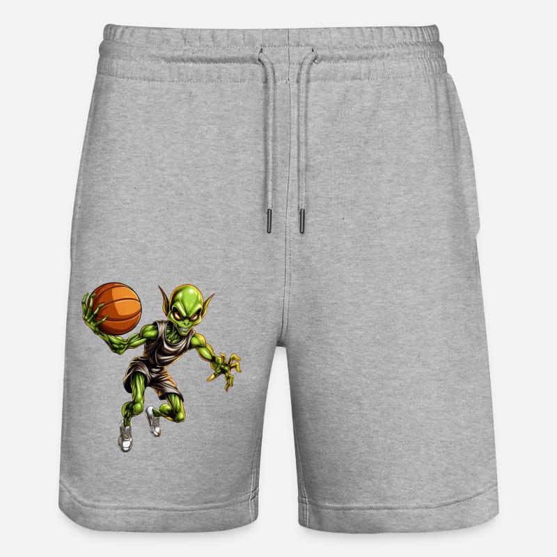 Extraterrestre de basket-ball - Short de jogging bio TRAINER Stanley/Stella unisexe - gris chiné