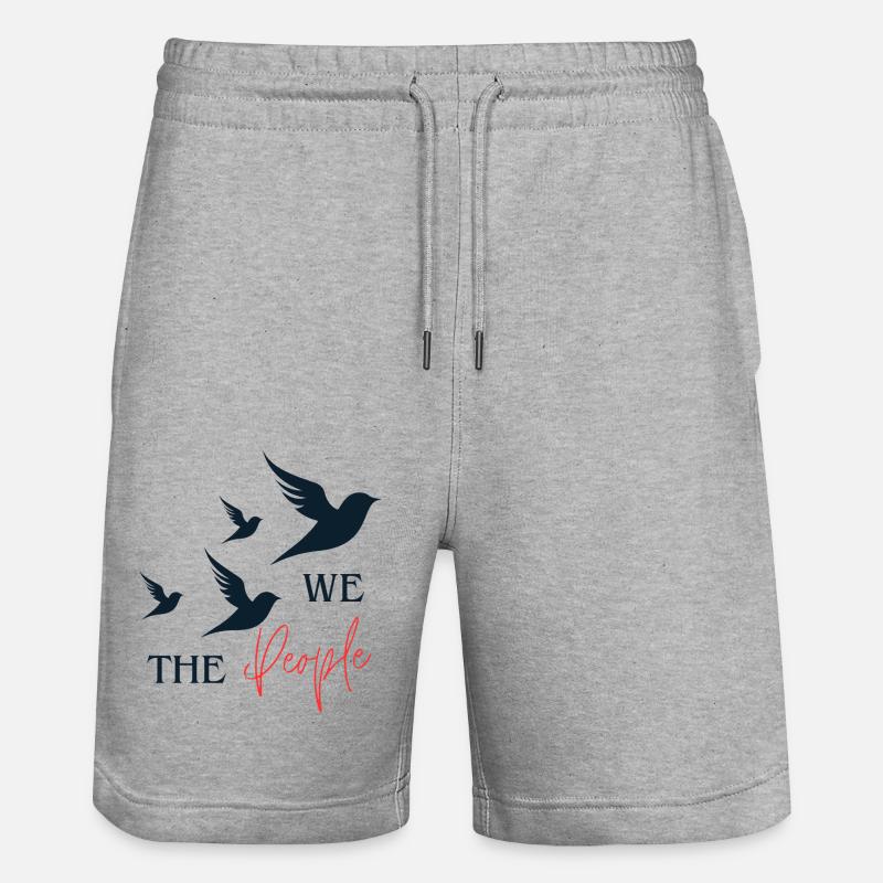 We the people - Short de jogging bio TRAINER Stanley/Stella unisexe - gris chiné