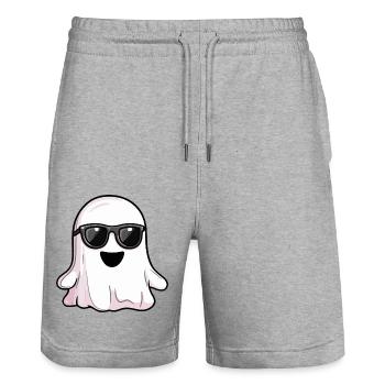 Lunettes de soleil Ghost Halloween - Short de jogging bio TRAINER Stanley/Stella unisexe - gris chiné - Devant - Nik (191cm) & Marisol (170cm)