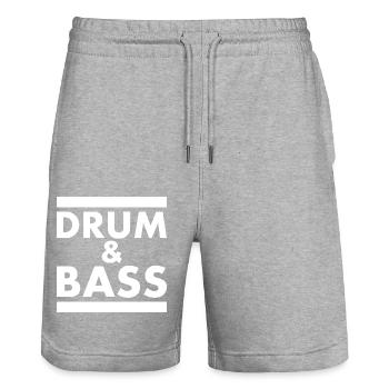 Drum and bass - Stanley/Stella Unisex Bio Joggingshorts Trainer  - Grau meliert - Vorne - Nik (191cm) & Marisol (170cm)