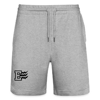 EINDHOVEN. WELLEN. STIMMUNG. - Stanley/Stella Unisex Bio Joggingshorts Trainer  - Grau meliert - Vorne - Nik (191cm) & Marisol (170cm)