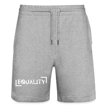 EQUALITY - ein Statement für Gleichberechtigung - Stanley/Stella Unisex Bio Joggingshorts Trainer  - Grau meliert - Vorne - Nik (191cm) & Marisol (170cm)