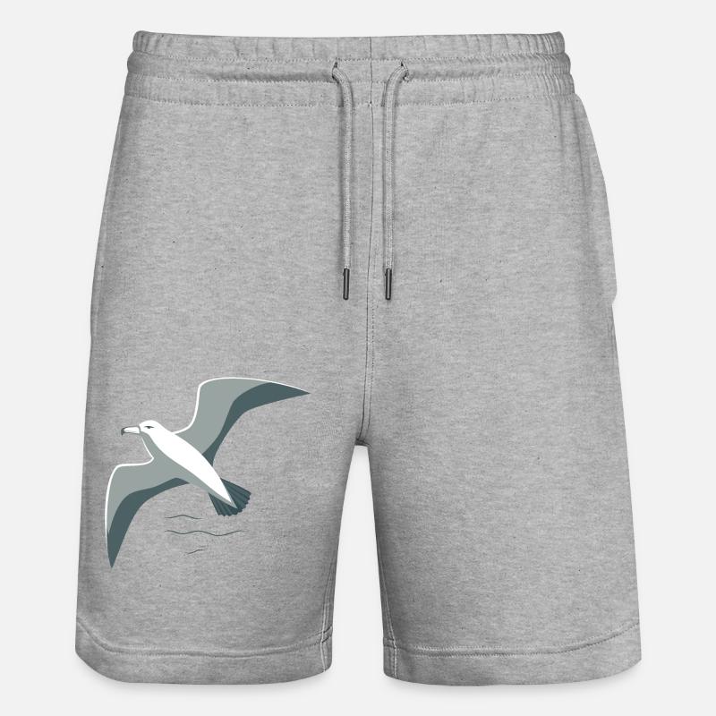 Albatros majestueux - Short de jogging bio TRAINER Stanley/Stella unisexe - gris chiné