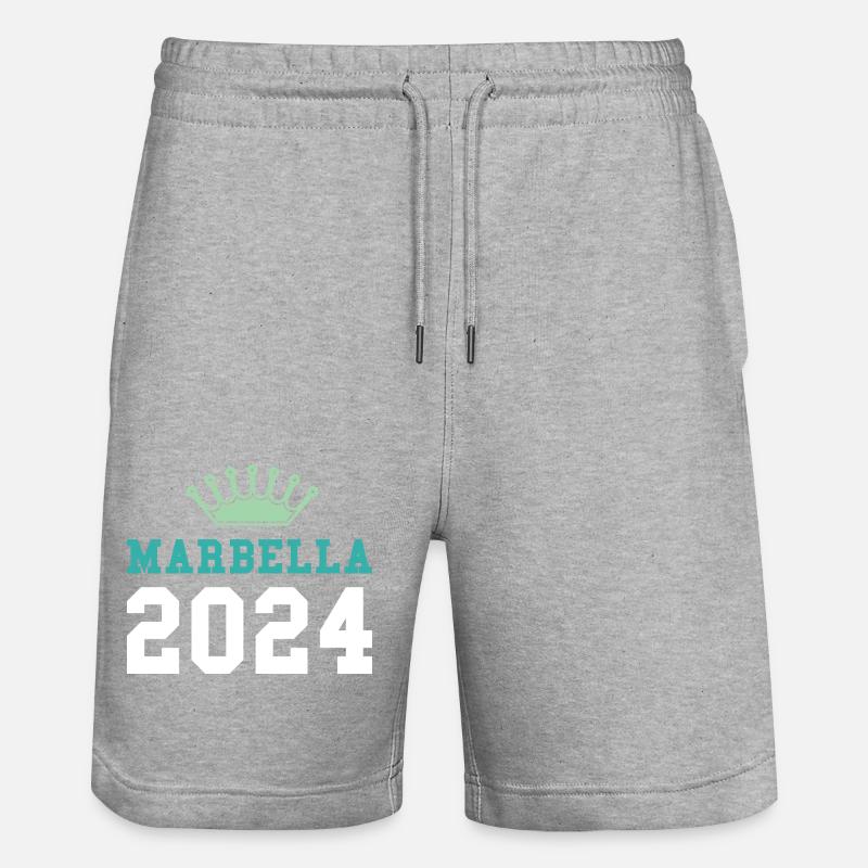 Couronne Marbella 2024 - Short de jogging bio TRAINER Stanley/Stella unisexe - gris chiné