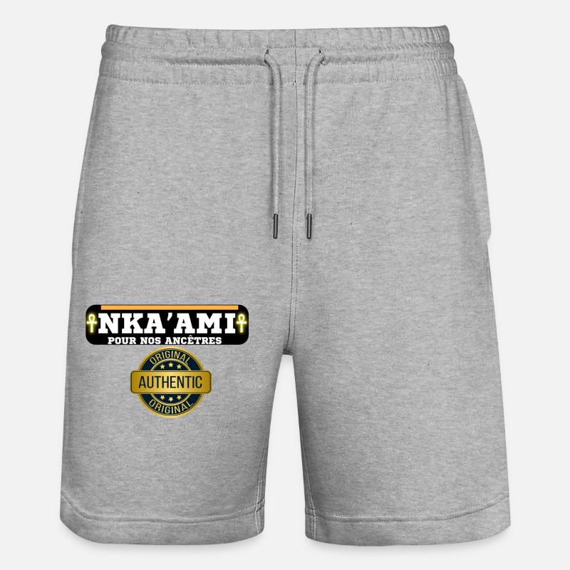 NKA'AMI - Short de jogging bio TRAINER Stanley/Stella unisexe - gris chiné