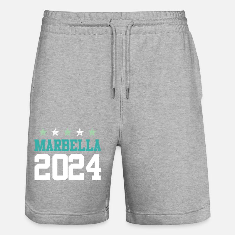 Visites à Marbella 2024 - Short de jogging bio TRAINER Stanley/Stella unisexe - gris chiné