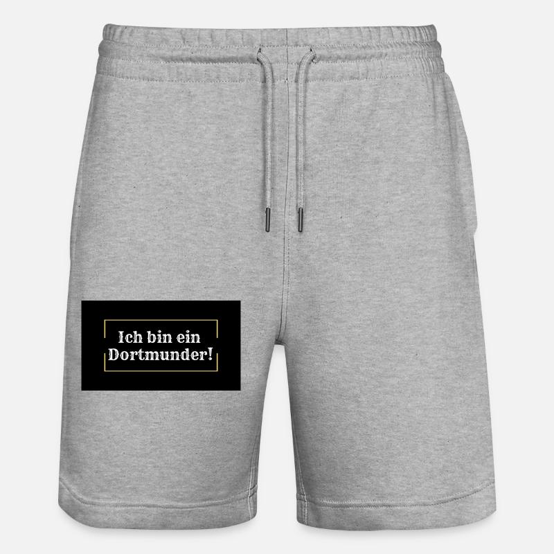 Dortmund 1# - Stanley/Stella Unisex Bio Joggingshorts Trainer  - Grau meliert