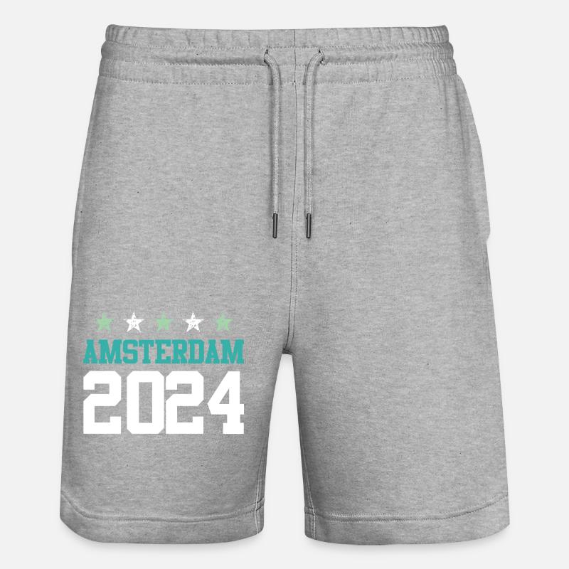 Visites à Amsterdam 2024 - Short de jogging bio TRAINER Stanley/Stella unisexe - gris chiné