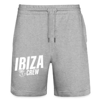 Ibiza Crew Anker Palme Herz Liebe - Stanley/Stella Unisex Bio Joggingshorts Trainer  - Grau meliert - Vorne - Nik (191cm) & Marisol (170cm)