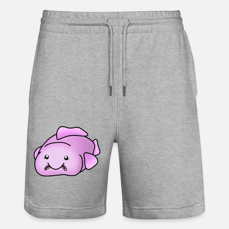 Blobfish, mignon poisson moche - Short de jogging bio TRAINER Stanley/Stella unisexe - gris chiné
