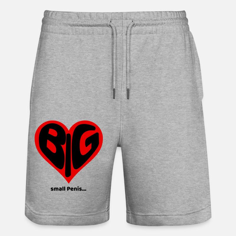 GROS COEUR PETIT PÉNIS - Short de jogging bio TRAINER Stanley/Stella unisexe - gris chiné
