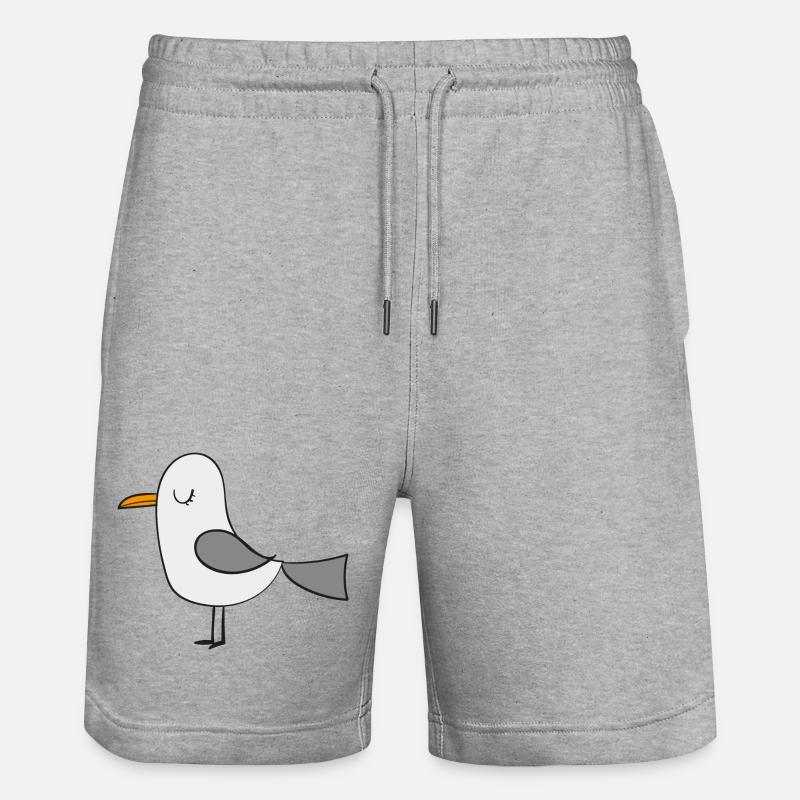 Möwe - Stanley/Stella Unisex Bio Joggingshorts Trainer - Grau meliert
