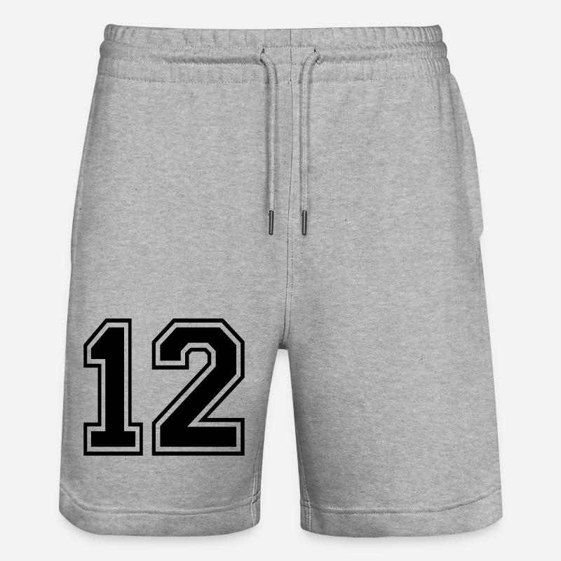 12 - Stanley/Stella Unisex Bio Joggingshorts Trainer  - Grau meliert