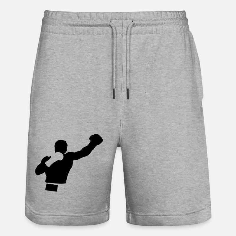 Boxer - Stanley/Stella Unisex Bio Joggingshorts Trainer  - Grau meliert
