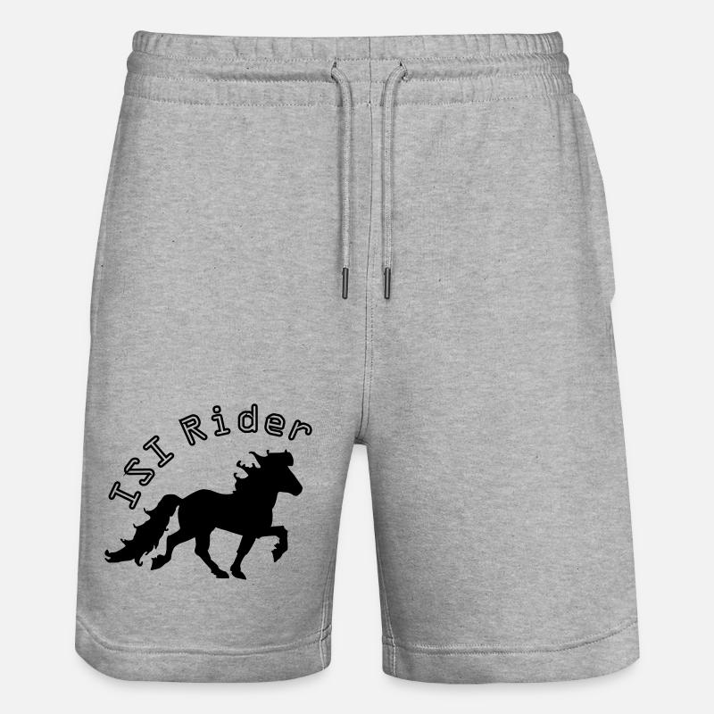 Cheval islandais cool, cavalier ISI - Short de jogging bio TRAINER Stanley/Stella unisexe - gris chiné