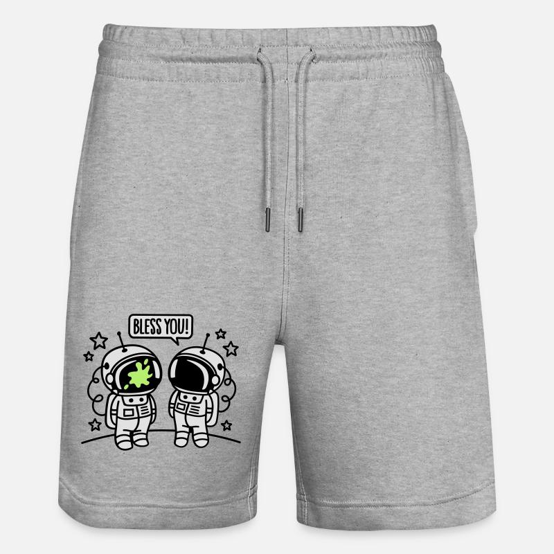 Bless you! - Stanley/Stella Unisex Bio Joggingshorts Trainer  - Grau meliert