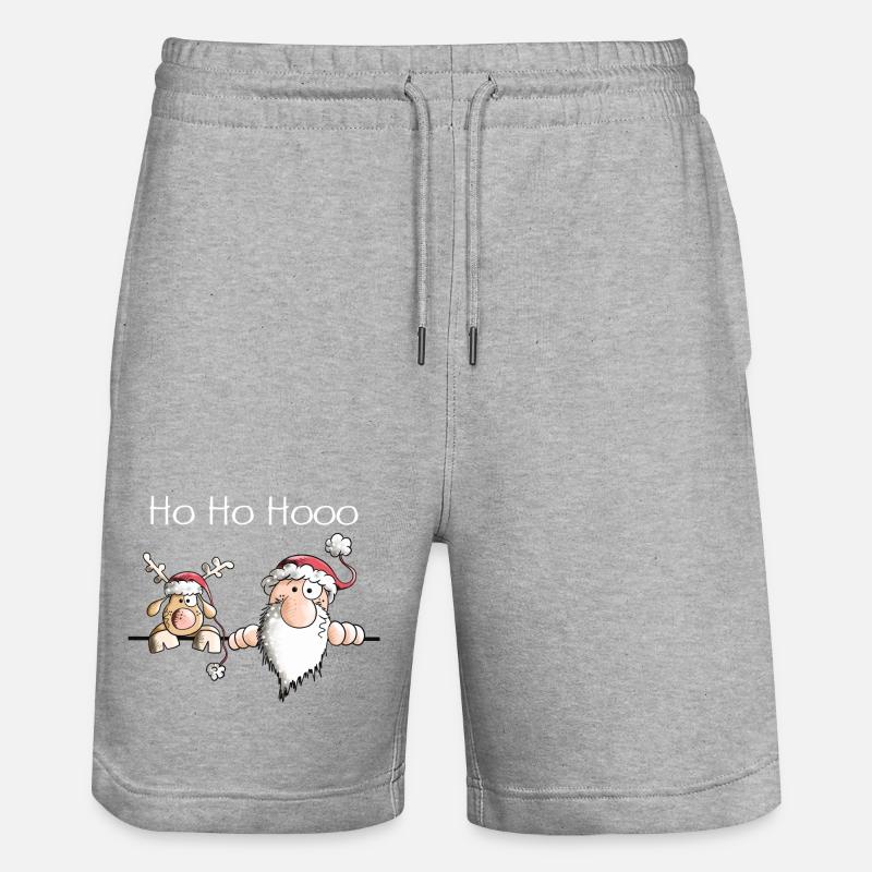Saint Nicolas et ses rennes - Short de jogging bio TRAINER Stanley/Stella unisexe - gris chiné