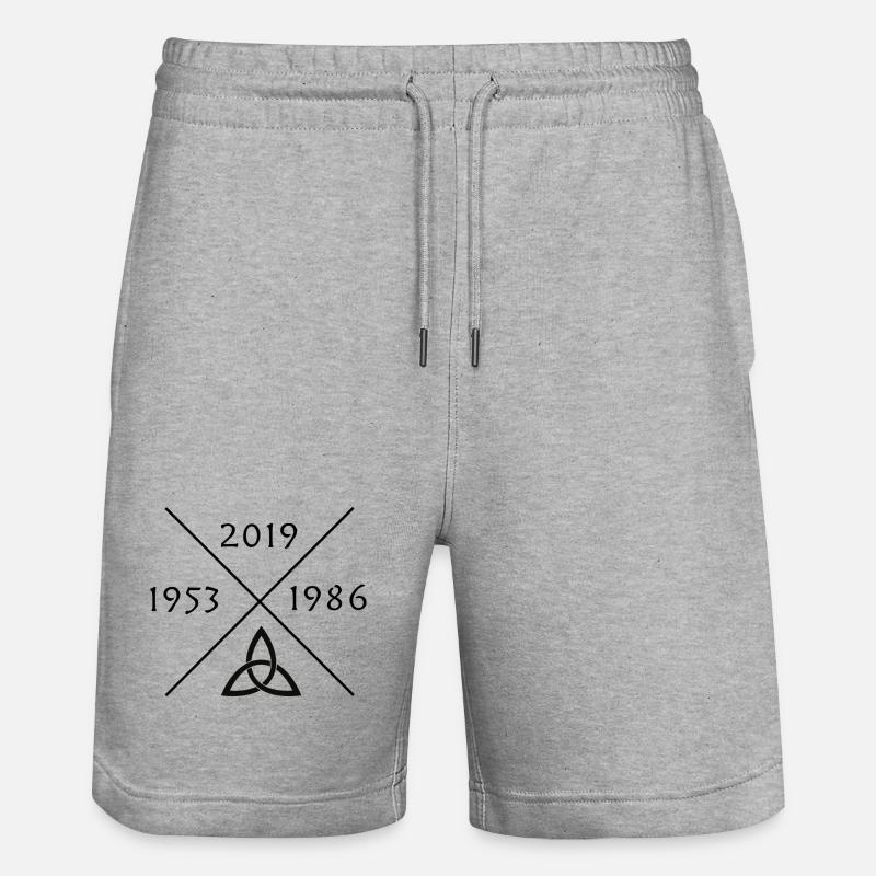 DARK  - Short de jogging bio TRAINER Stanley/Stella unisexe - gris chiné