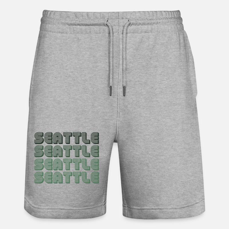 Motif de blocs de Seattle - Short de jogging bio TRAINER Stanley/Stella unisexe - gris chiné
