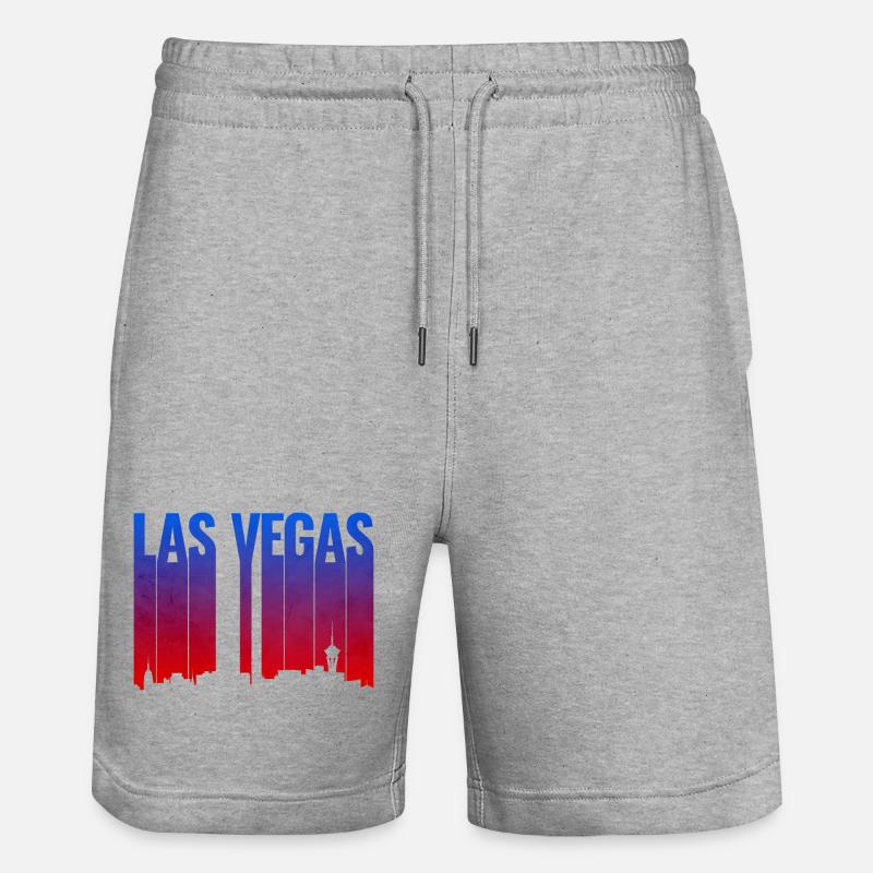 Las Vegas Gradient Skyline Silhouette - Short de jogging bio TRAINER Stanley/Stella unisexe - gris chiné