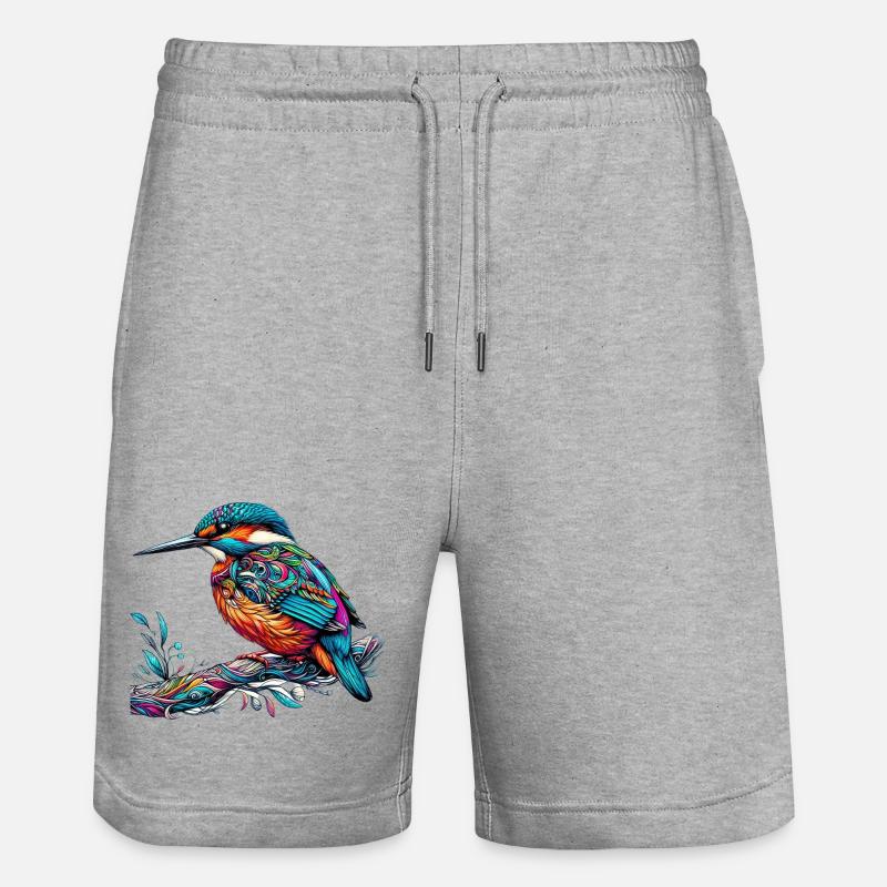 Martin-pêcheur - Short de jogging bio TRAINER Stanley/Stella unisexe - gris chiné