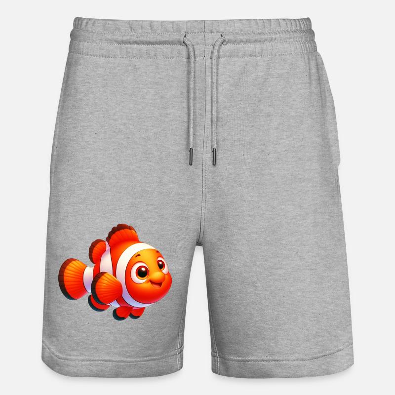 Poisson-clown - Short de jogging bio TRAINER Stanley/Stella unisexe - gris chiné