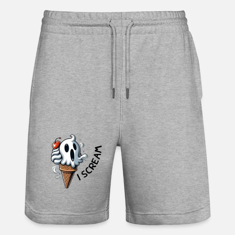 Je crie. Design d’été amusant - Short de jogging bio TRAINER Stanley/Stella unisexe - gris chiné