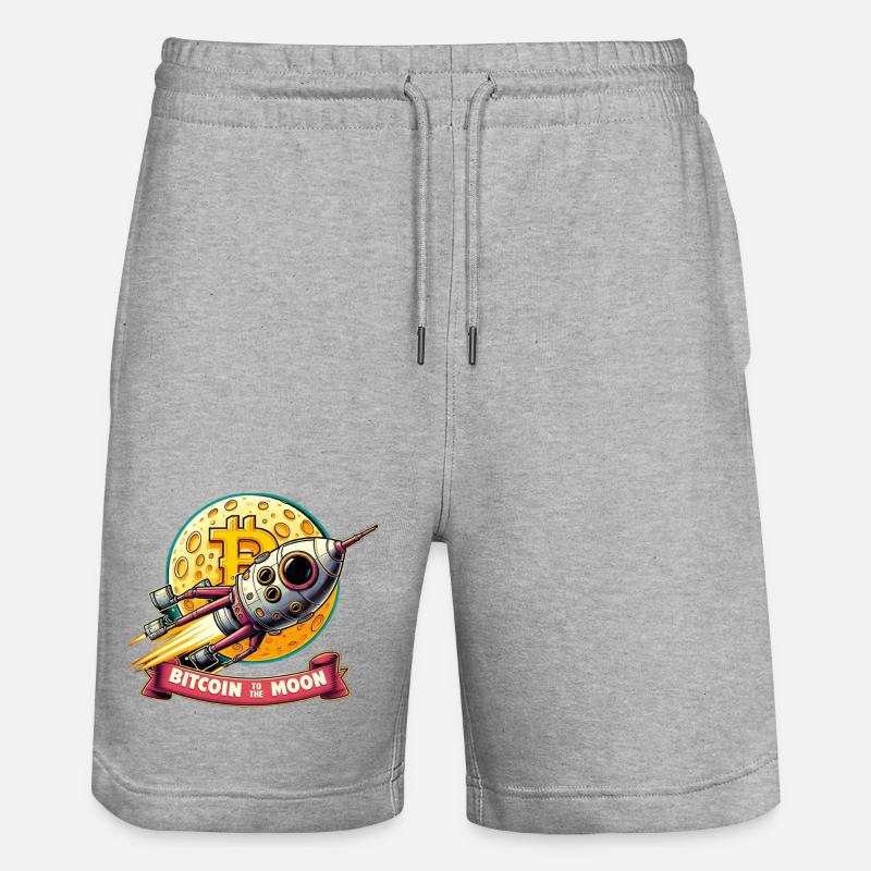 Du bitcoin à la lune - Short de jogging bio TRAINER Stanley/Stella unisexe - gris chiné
